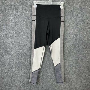 Champion Stretch Leggings Women Small Gray Black Full Length Athletic Running
